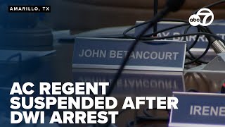 Amarillo College regent suspended from committee roles after DWI arrest