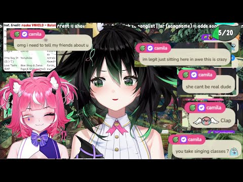 Camila hears Bajiru sing Isabella's Lullaby (Promised Neverland) and High Tide (Moona)
