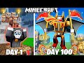 I survived 100 days as god of death in hardcore minecraft