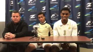Zips coach Jared Embick, Jonathan Lewis, Nick Hinds