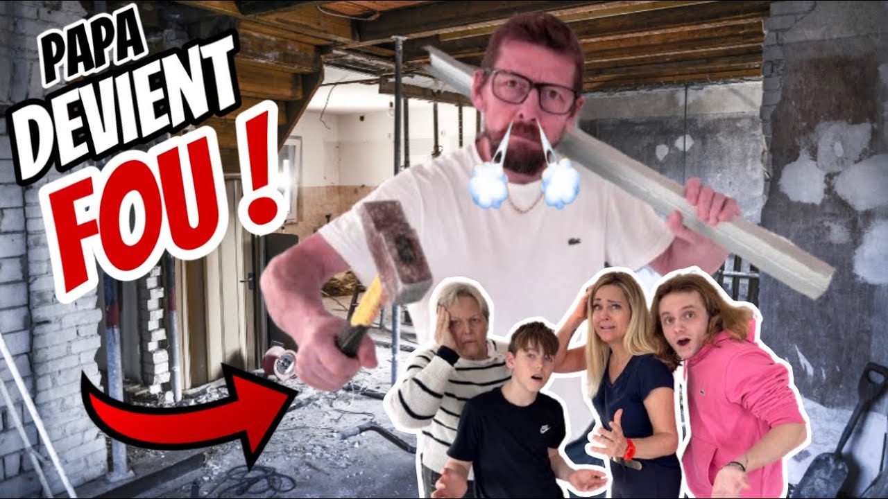 Papa casse tout dans la maison mais c’est pour faire une surprise !