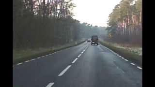 DK32 52 kilometr sylwestrowe wyprzedzanie pomiędzy Zielona Góra - Leśniów Wielki