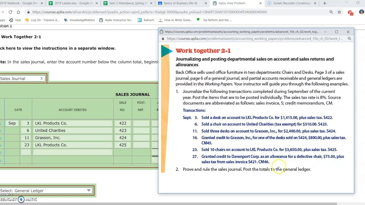 Advanced Accounting 2-1 Work Together - Part 1 - YouTube