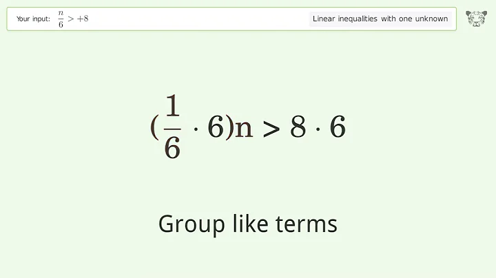 Solving Linear Inequalities: n/6 is Greater Than +8