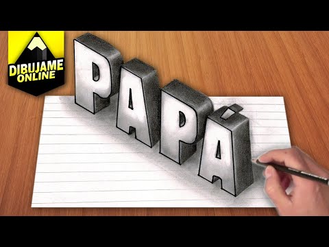 COMO DIBUJAR LA PALABRA PAPÁ EN 3D - thptnganamst.edu.vn