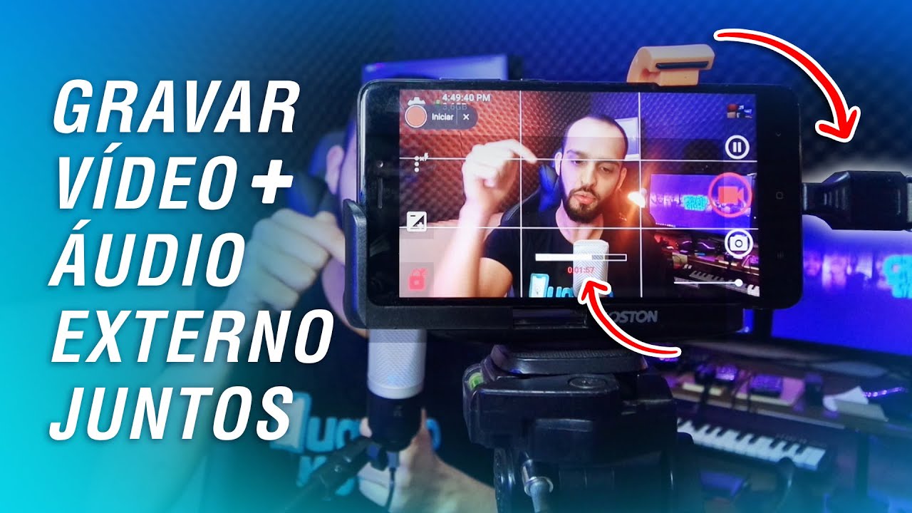 ÁUDIO EXTERNO + VÍDEO JUNTOS NO CELULAR - Respondendo comentários