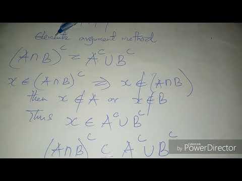 SET OPERATIONS - ARGUMENT METHOD