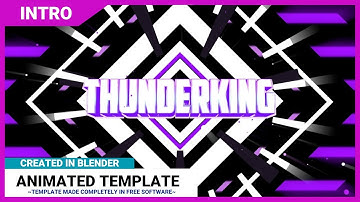FREE Blender only 2D Cartoon Intro Template #22 | Thunderking | 60FPS