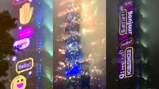 countdown New Years Eve Fireworks 20222023taipeitaiwan Taipei 101 Buildingtravelvacations