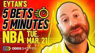 5 Best NBA Bets In 5 Minutes | Tuesday 3/21/23 NBA Picks & Predictions | NBA Player Props Today