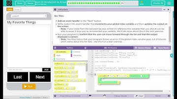 Unit 5 - Lesson 13 #25:  Next Button