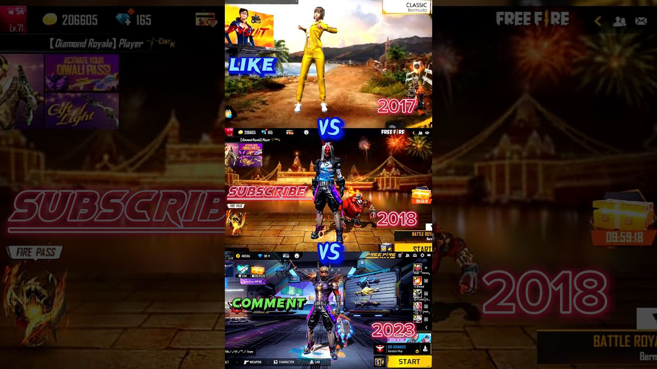 FREE FIRE ALL THEME SONG💥😥|| FREE FIRE 2017-2023 ALL LOBBY SONG || free fire song 