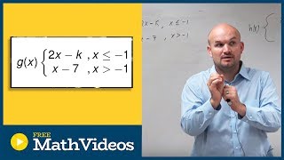 Value k that makes the function continous