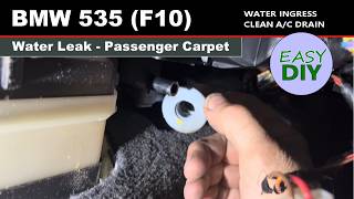 BMW 535 (F10) Water Ingress in the Passenger Carpet: A/C Drain Cleaning