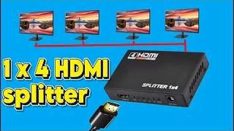 Easy 1x4 HDMI Splitter 4K Tutorial: how Clone Screen to 4 Displays?