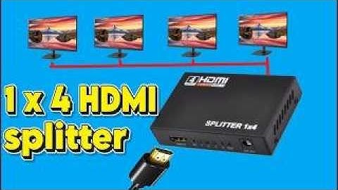 Easy 1x4 HDMI Splitter 4K Tutorial: how Clone Screen to 4 Displays?