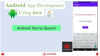Android Text To Speech || Android App Development || Android studio tutorial || VTU MAD Lab