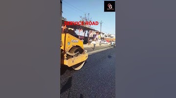 At service road//DBM LAYING PROCESS//DENSE BITUMINOUS MACADAM#civilgoutam#shortsvideo#viral#trending