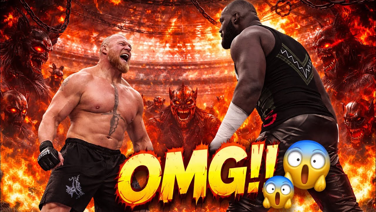 BROCK LESNAR VS OMAS-- LAST MAN STANDING MATCH FULL HD 4K!! WWE HD 4K!! #viral #wwe #brocklesnar