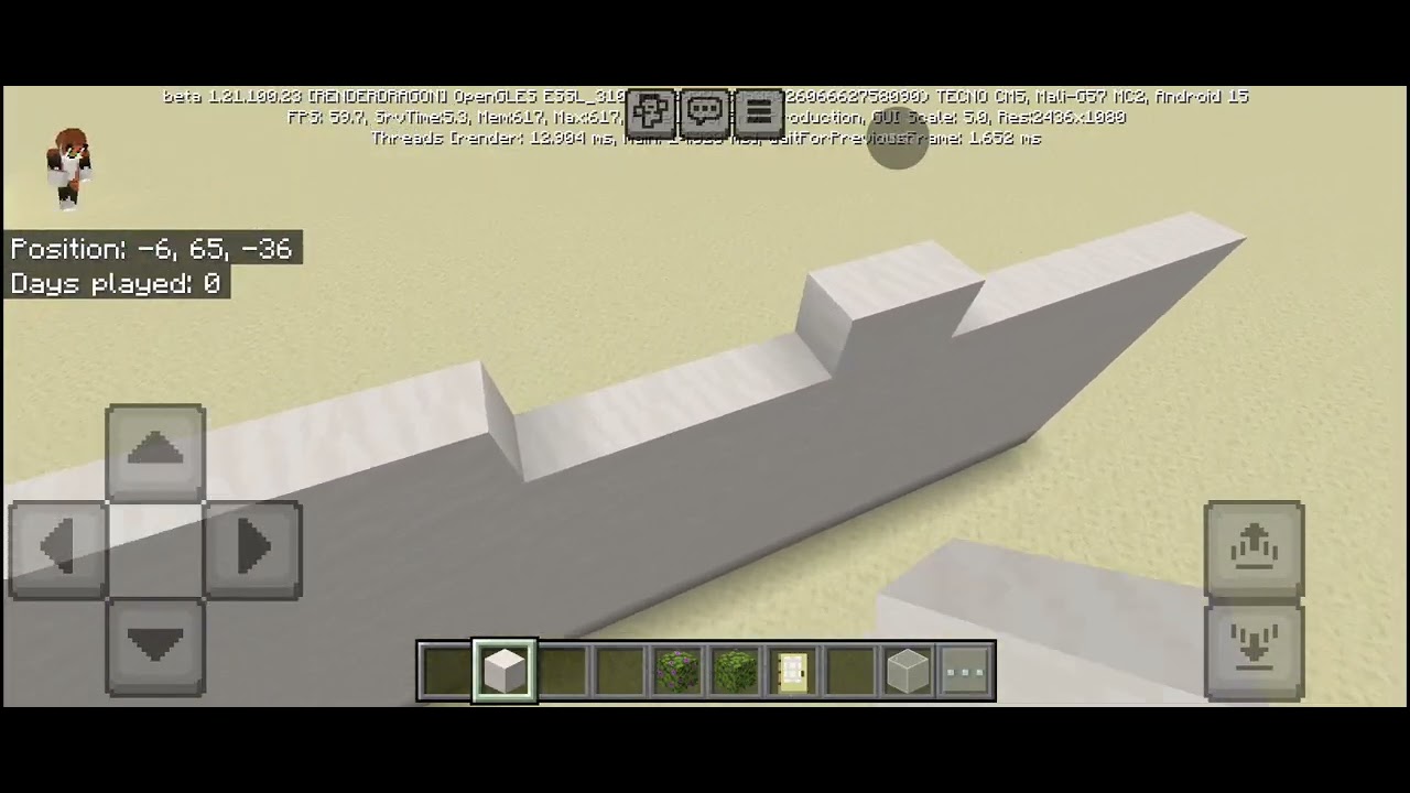 Building Quartz House in Minecraft Beta