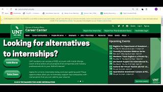 UNT Career Center Website