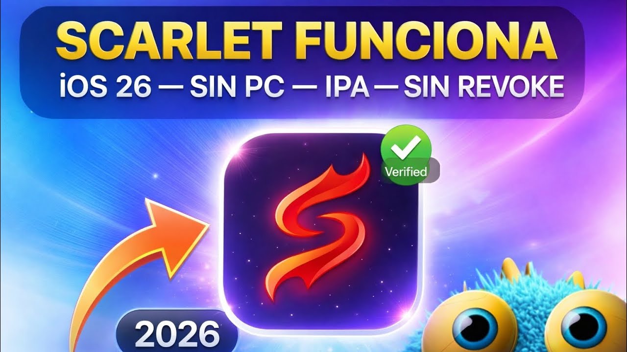 Scarlet! Actualizada INSTALAR IPA en iOS 26 18 16 GRATIS 🔥‼️2026 