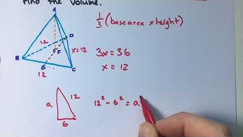 Find the volume of a pyramid with a triangle base