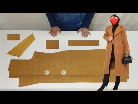 طريقة تفصيل وخياطة مونطو معطف موديل جديد بالكول تايور      