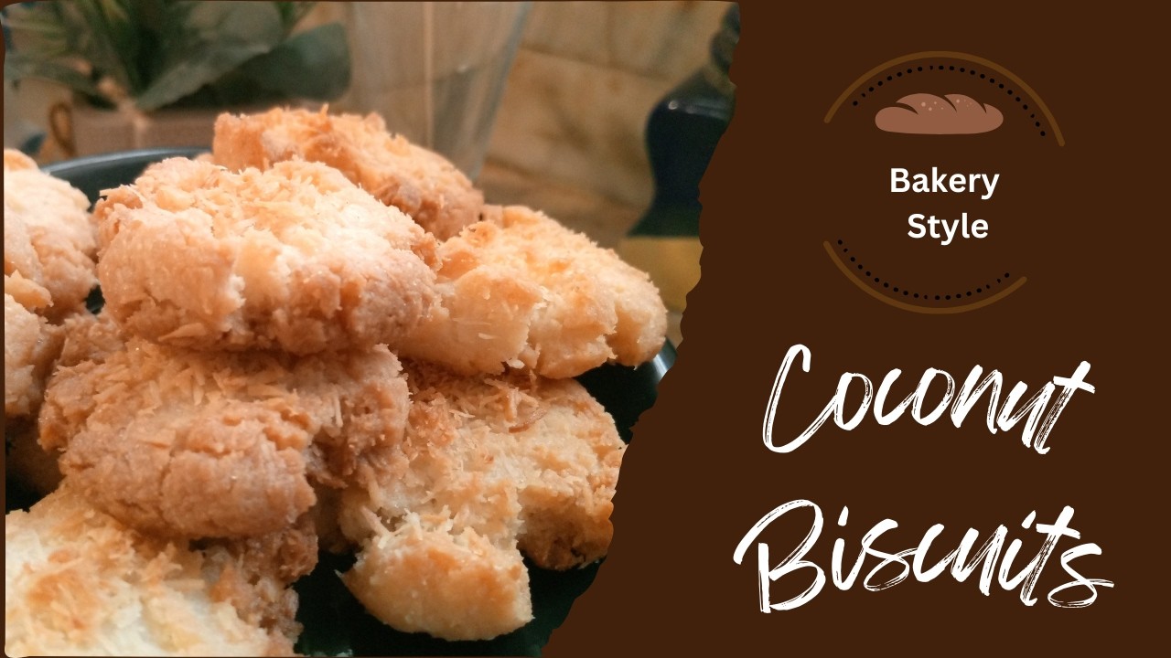 Coconut Biscuits Recipe | Easy Biscuit Recipe | Eggless coconut biscuits  