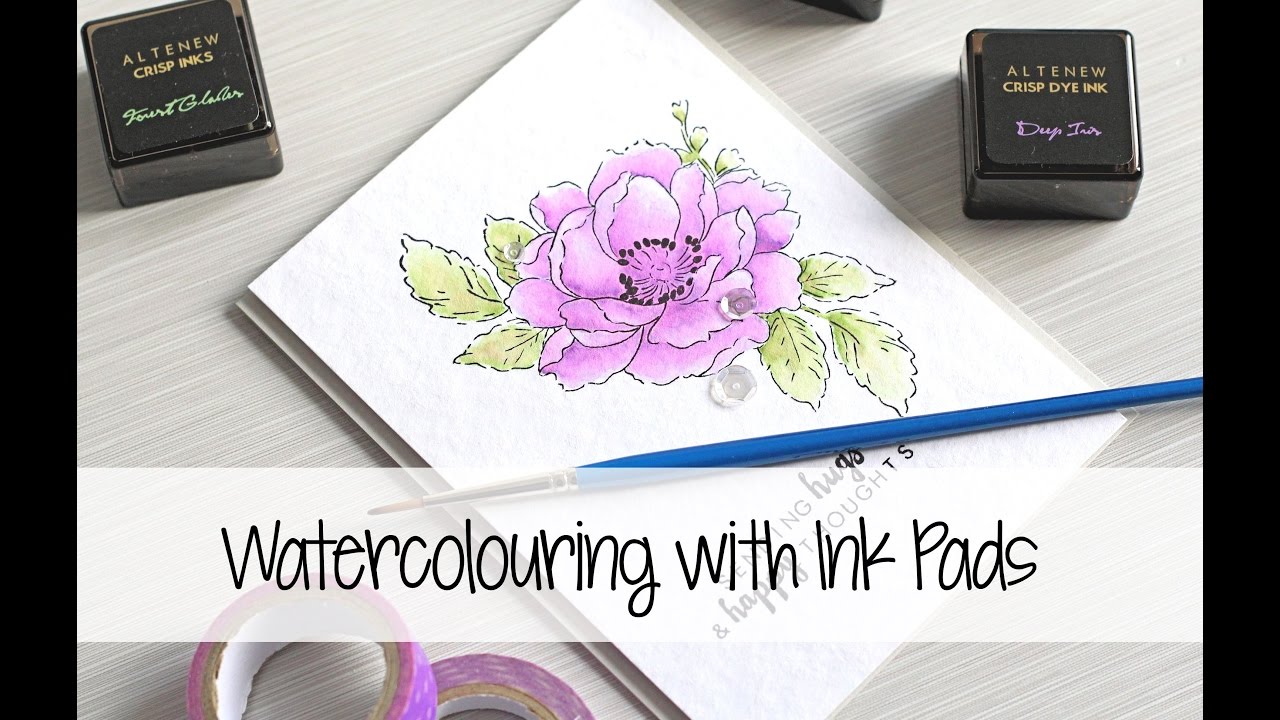 Watercolouring with Ink Pads | The Card Grotto - YouTube
