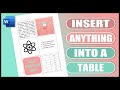 Insert Anything into a Table in Word | MS Word Tutorials | SIMPLE &amp; EASY