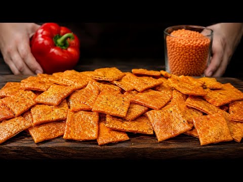 I Turned 1 Cup of Red Lentils & 1 Bell Pepper into Crackers!