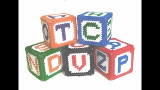 Small Plastic Canvas Alphabet Blocks