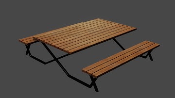 Picnic Table | #cgtrader #picnictable #table #wood #metal #outdoors #exterior #park #3d #blender