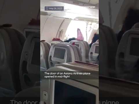 Asiana Airlines plane's door opens in mid-flight