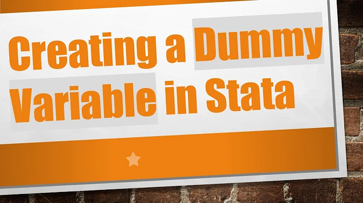 Creating a Dummy Variable in Stata