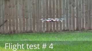 Details F550 Hex initial flights tests Update