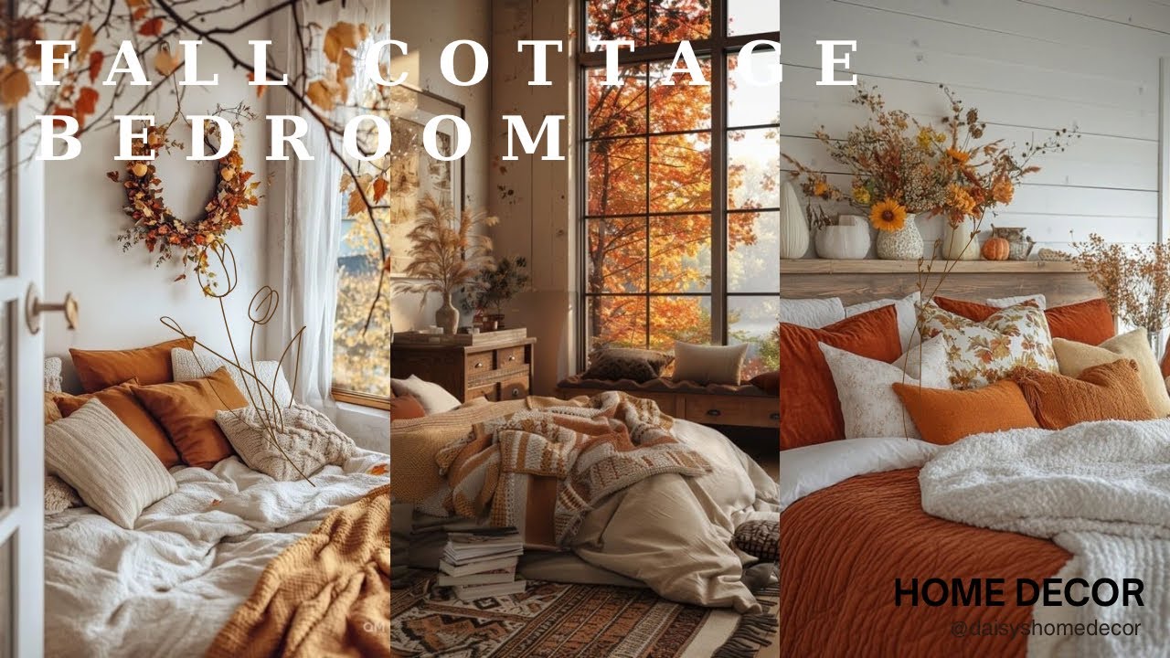 🍂🛏️Autumn Bedroom Decor | Cozy Cottage-Style Fall Decorating Ideas ✨