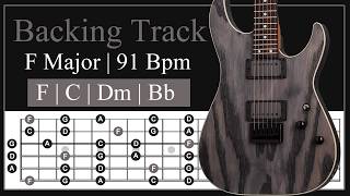 F Major Backing Track | Pop Rock Ballad - 91 Bpm