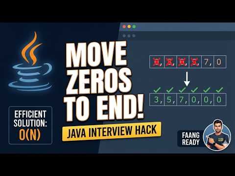 Java Program to Move All Zeros to End of Array