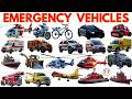 Emergency Vehicles for Kids 🚨 | Learn Ambulance, Fire Truck, Police Car, Helicopter & More