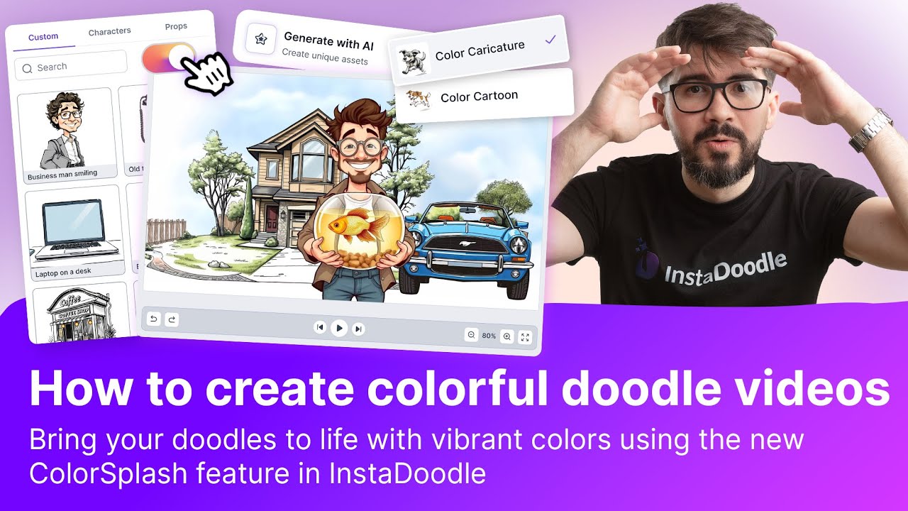 🌈InstaDoodle Tutorial: Create colorful videos with the new ColorSplash feature✨