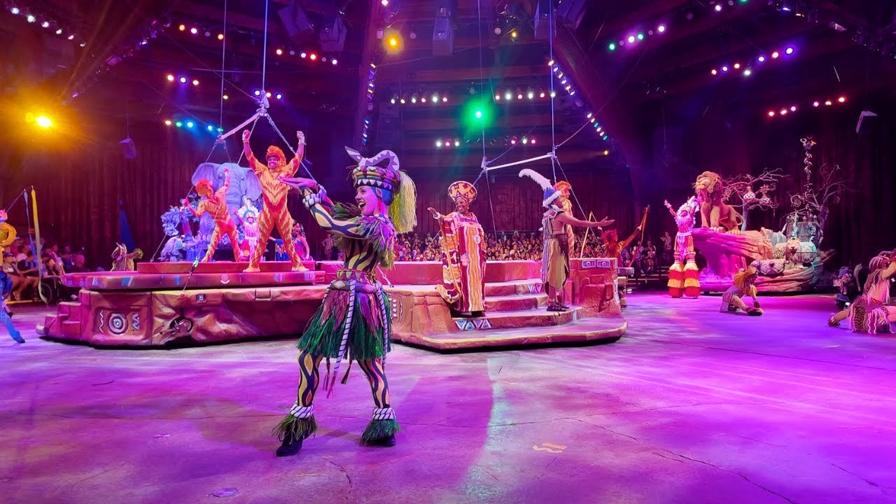 Festival of the Lion King Show Animal Kingdom 2024 in 4k | Walt Disney World (Front and Center Row)