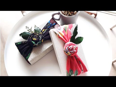 마땅한 리본이 없을때 손수건을 활용해보세요 / Gift Wrapping Ideas / 스카프,손수건 활용한 개성만점 선물포장법 /