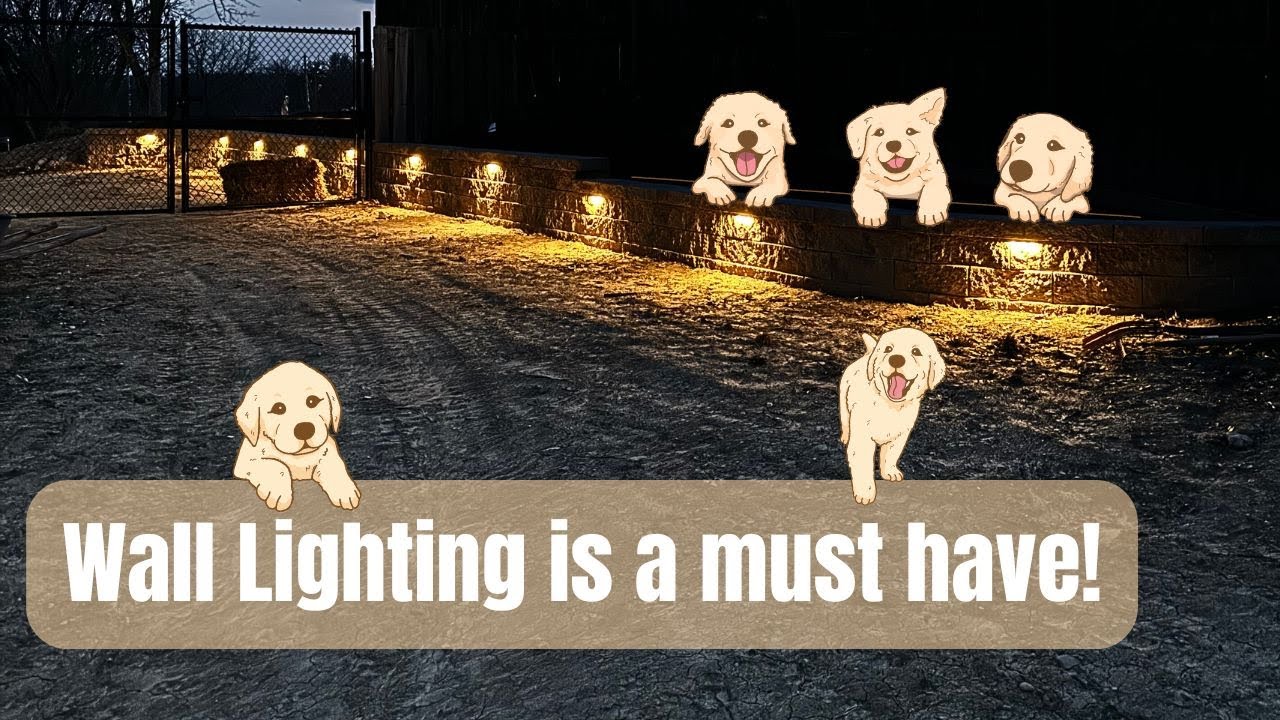 Versalok Retaining Wall with Lighting | Hardscape Project