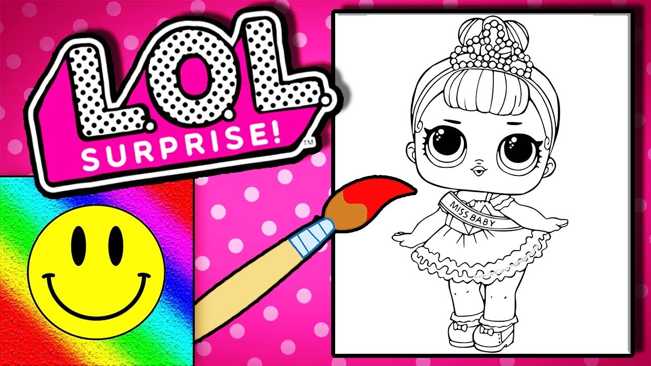 LOL Surprise Miss Baby | Kids Colors Drawing and Coloring Page