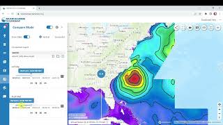 MARACOOS OceansMap Tutorial Series | Compare Mode Hurricane Example
