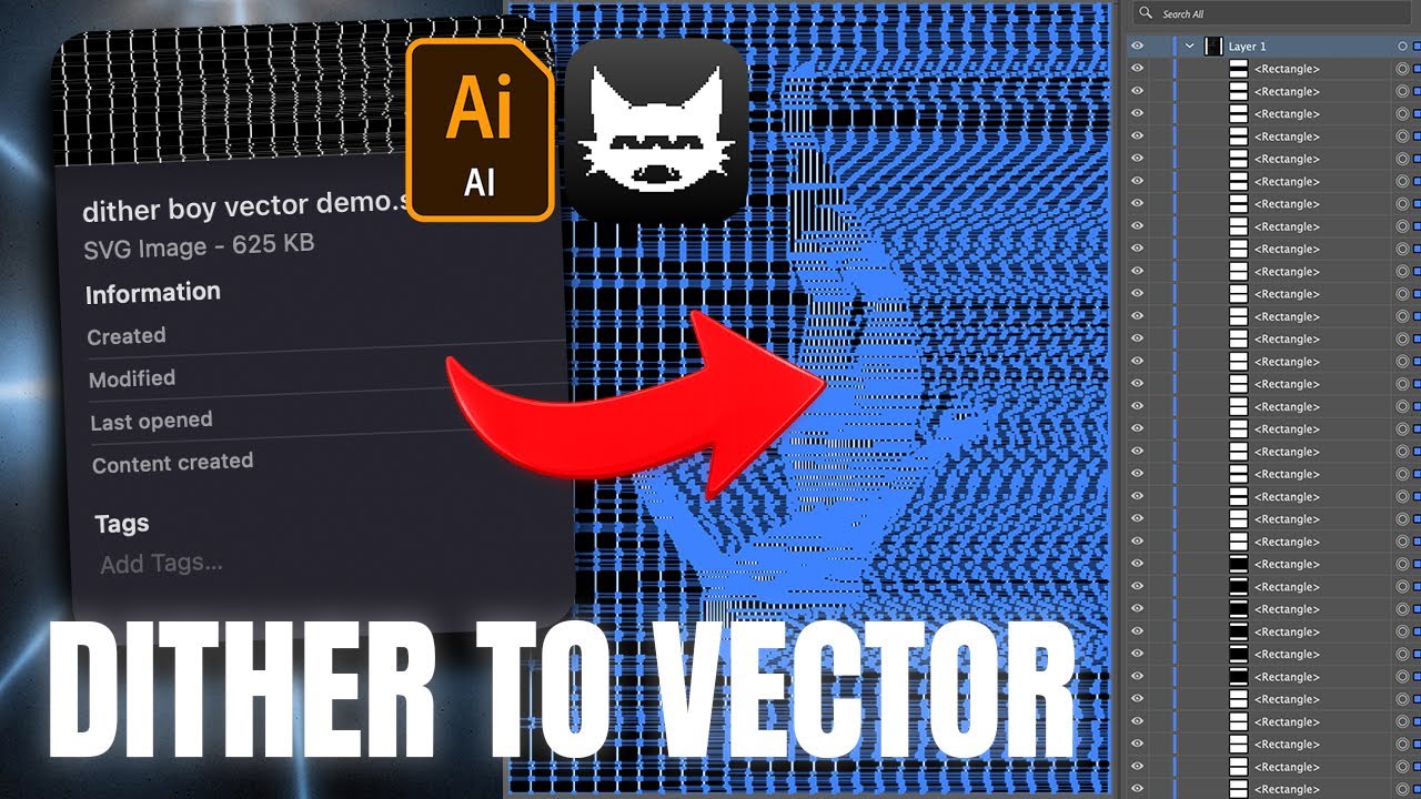Dithering with Vector SVG Output! Save Bitmap as Vector Art | Dither ...