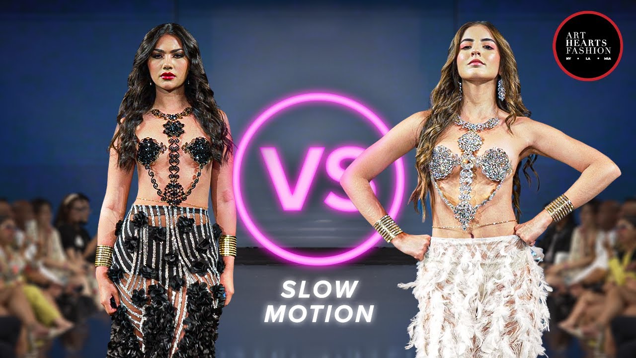 Juliana Habib Lorduy VS Luisa Maria Laverde Grijalba Slow Motion Vizcarra | NY Fashion Week 23 | AHF