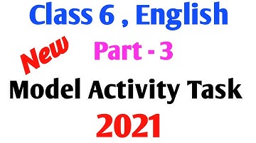 Class-6 English Model Activity Task part-3 WBBSE‎#Pragatiacademy model activity task english part-3
